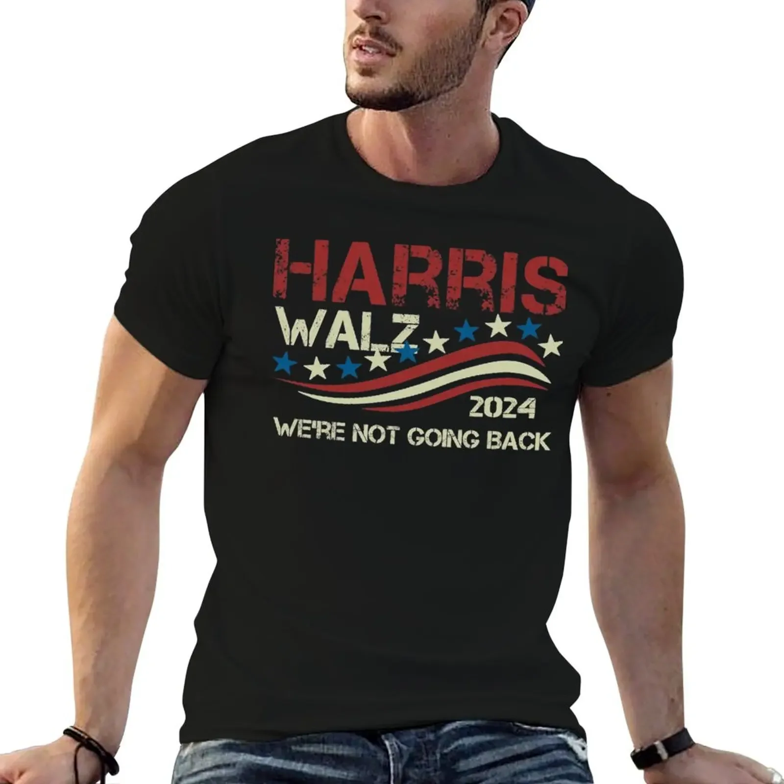 

Harris Walz 2024 Campaign Harris Walz 2024 We're Not Going Back T-Shirt boys whites mens fashion