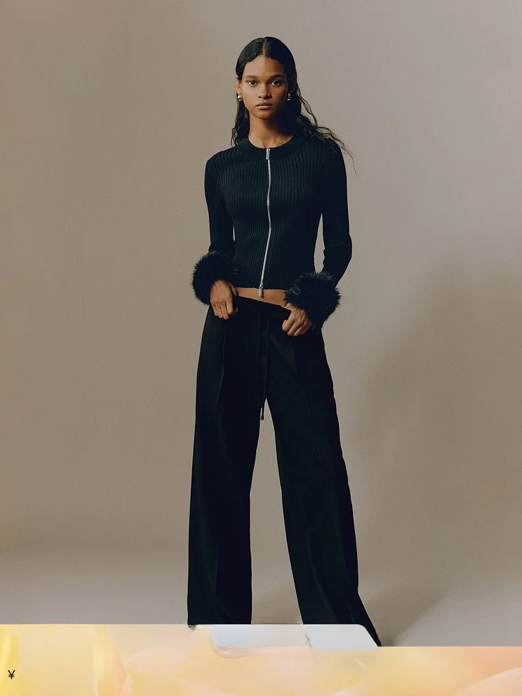 

H&M Summer New Women's Drawstring Wide Leg Pants 1313695 Casual Chic Female Trousers Comfortable Fit Office Ready