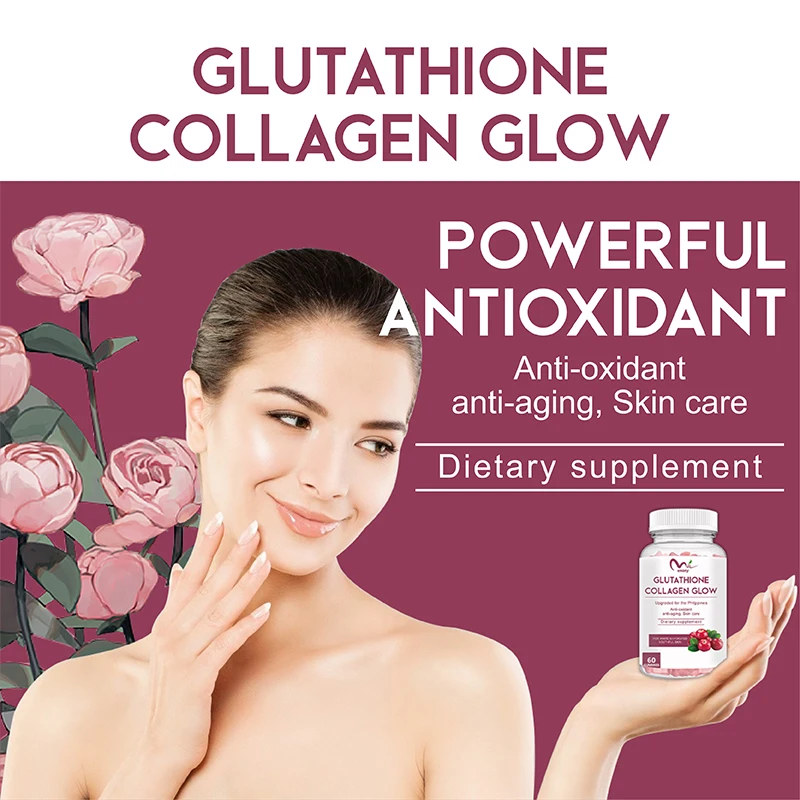 Glutathione Gummies - Promotes Healthy Skin and Youthful Appearance Hydrolyzed Collagen Supplement，Improve Dullness