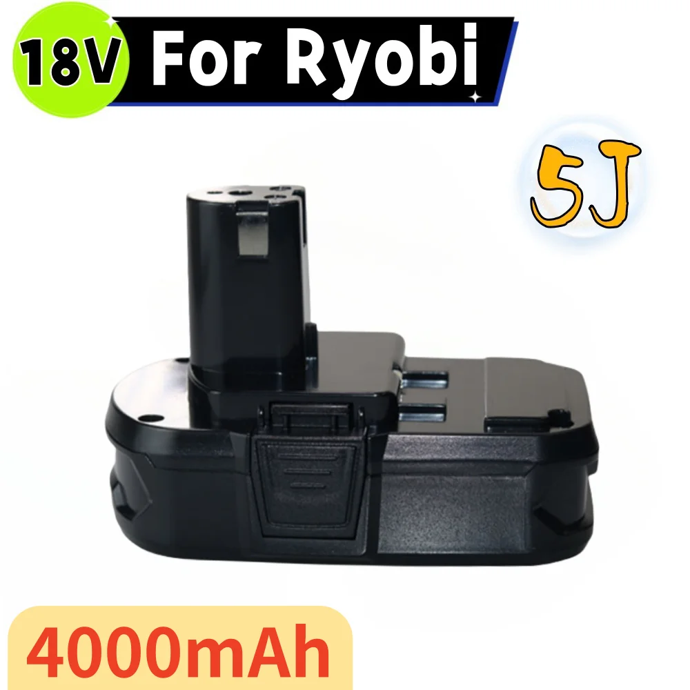 

18V 5J 4000mAh Li-Ion For Ryobi Rechargeable Battery Pack P107 P105 P104 P103 P102 P108 Power Tool Battery