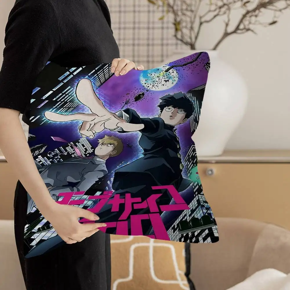 

Наволочки с персонажами из японской манги Mob Psycho 100, декоративные чехлы для дивана, двусторонняя печать, короткий плюш, милые наволочки для дома