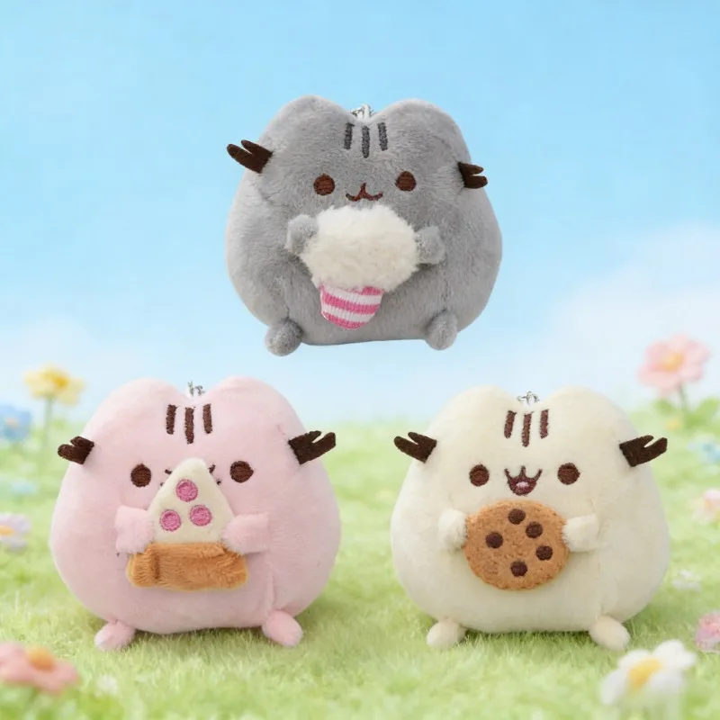 

Новая плюшевая игрушка-кошка 2026 года, 12 см, милый пухлый кот, дизайн «Торт и мороженое», мультяшный брелок-подвеска для рюкзака, украшение, подарок на день рождения