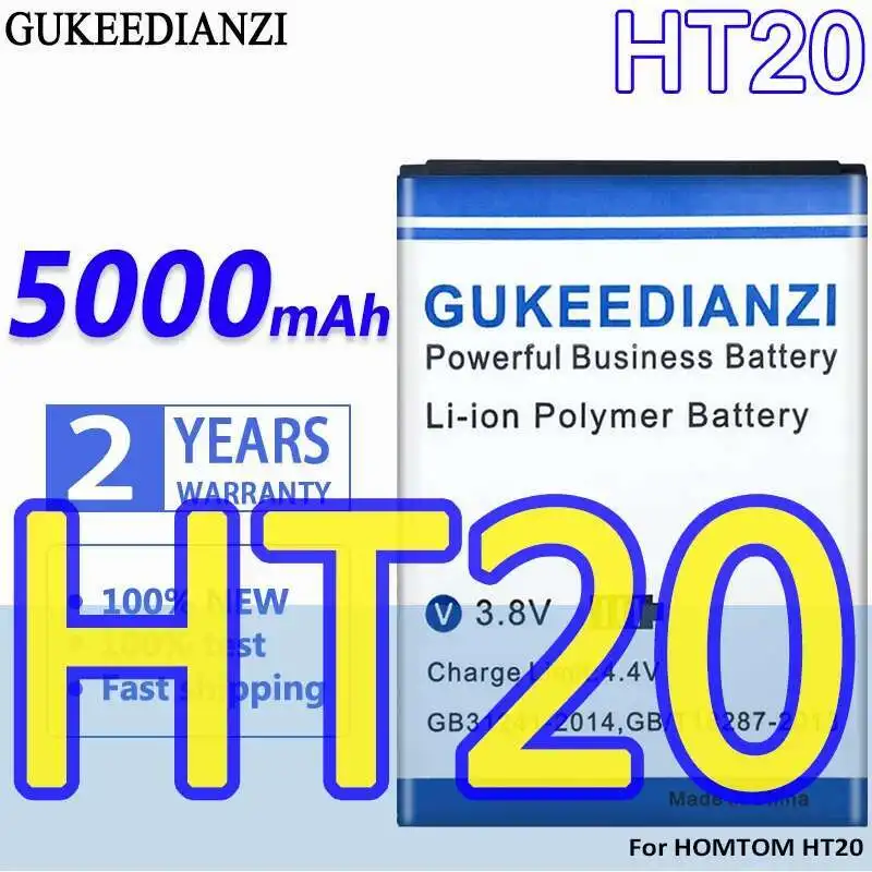 

High-Efficiency 5000mAh Mobile Phone Battery For Homtom HT20