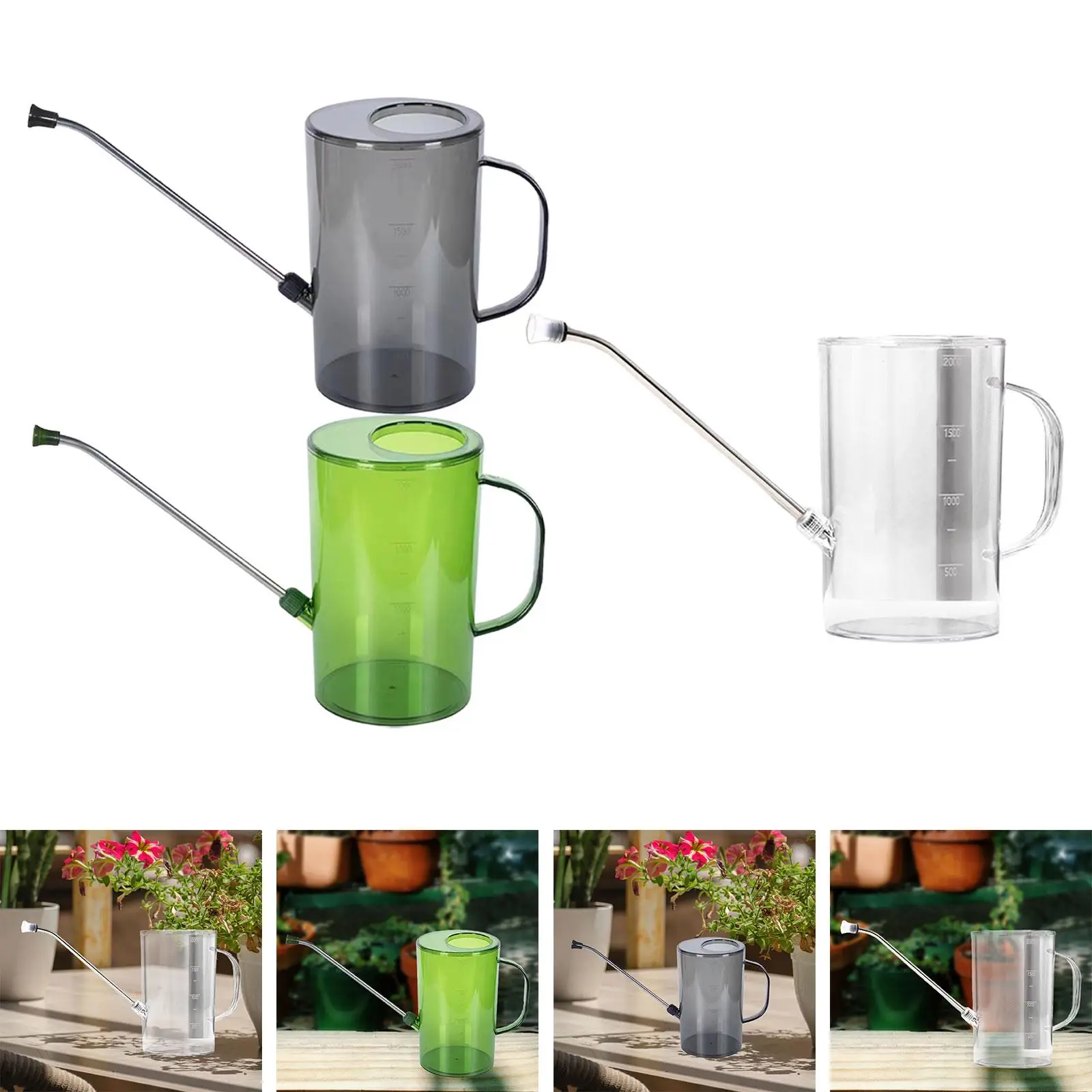 68oz Garden Watering Can Watering Pot Kettle Practical with Comfortable Handle Watering Bucket Long Spout for House Plants