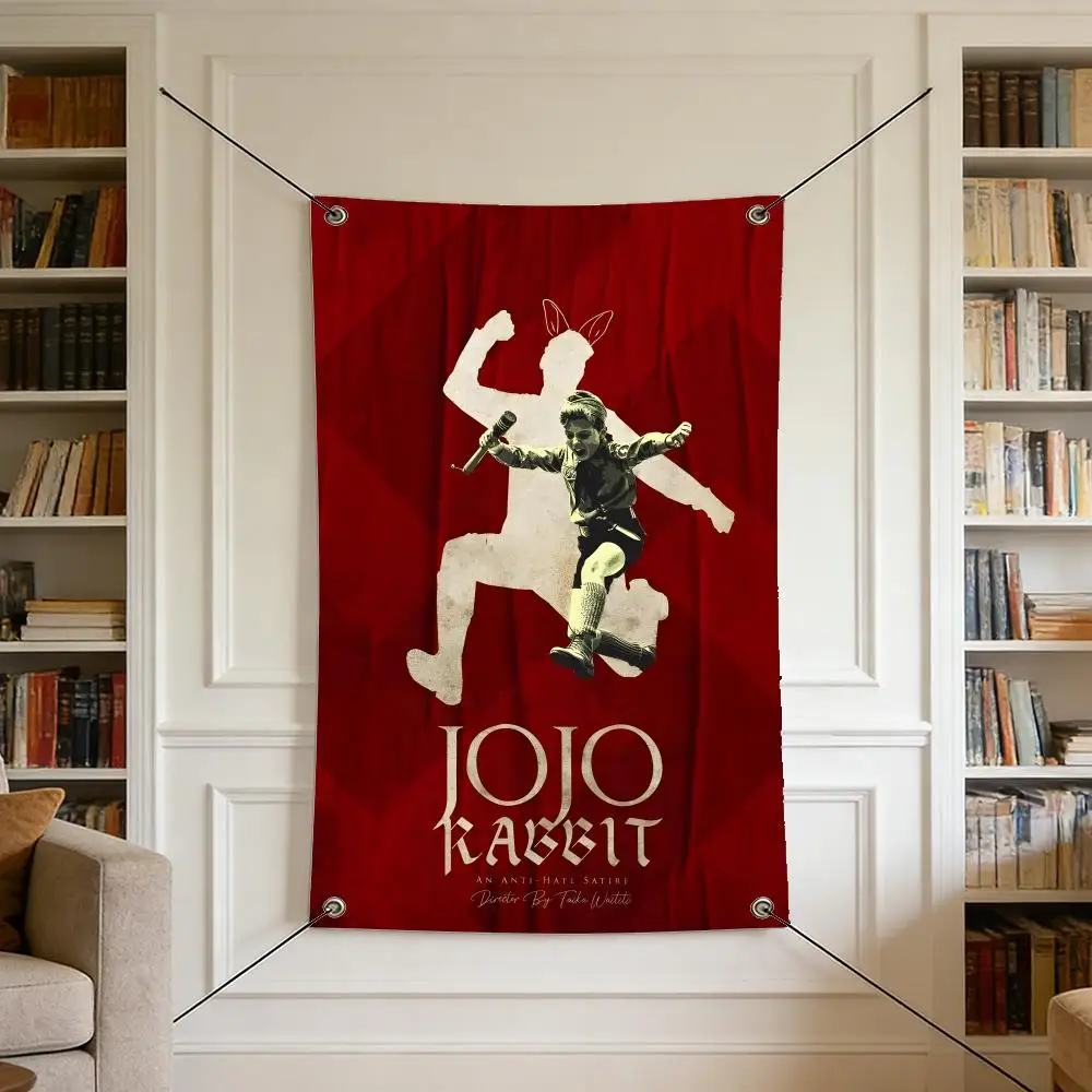 Movie J-Jojo R-Rabbit Flags Flags are suitable for outdoor camping, live streaming, music festivals, home décor, and parties