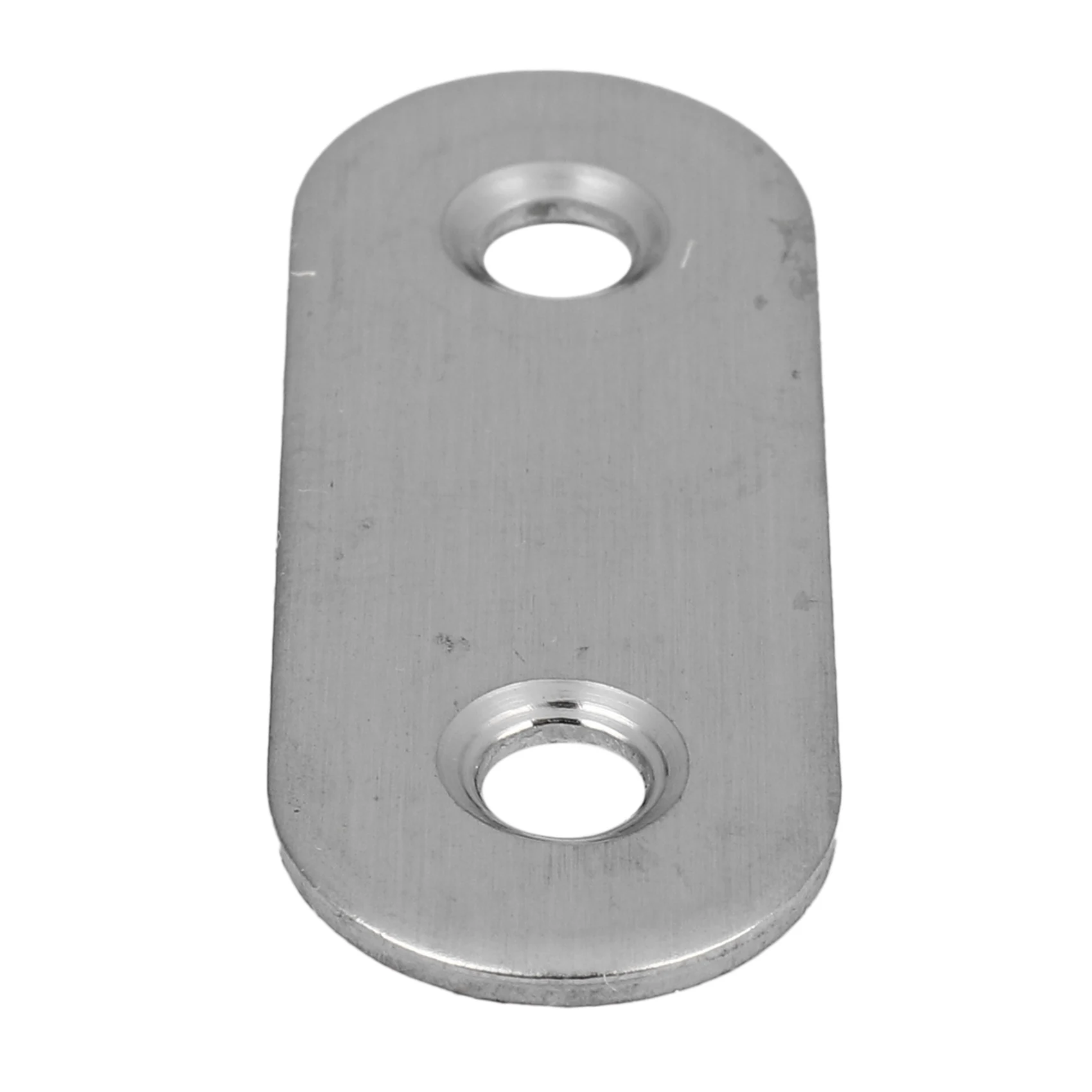 AB35-Belt 5 X 6 Mm Silver Screw Binding With Flat Mending Plates Repair Fixing Joining Brackets 40X15mm