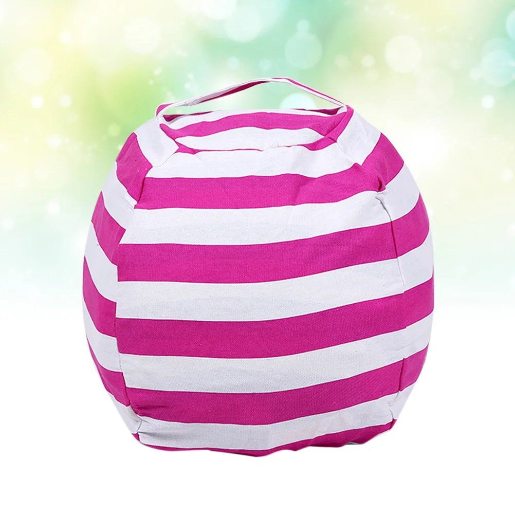 Large Capacity Spherical Shape Design Plush Toy Storage Bag Child Sofa Cushion with Handle Zipper (Large Size )