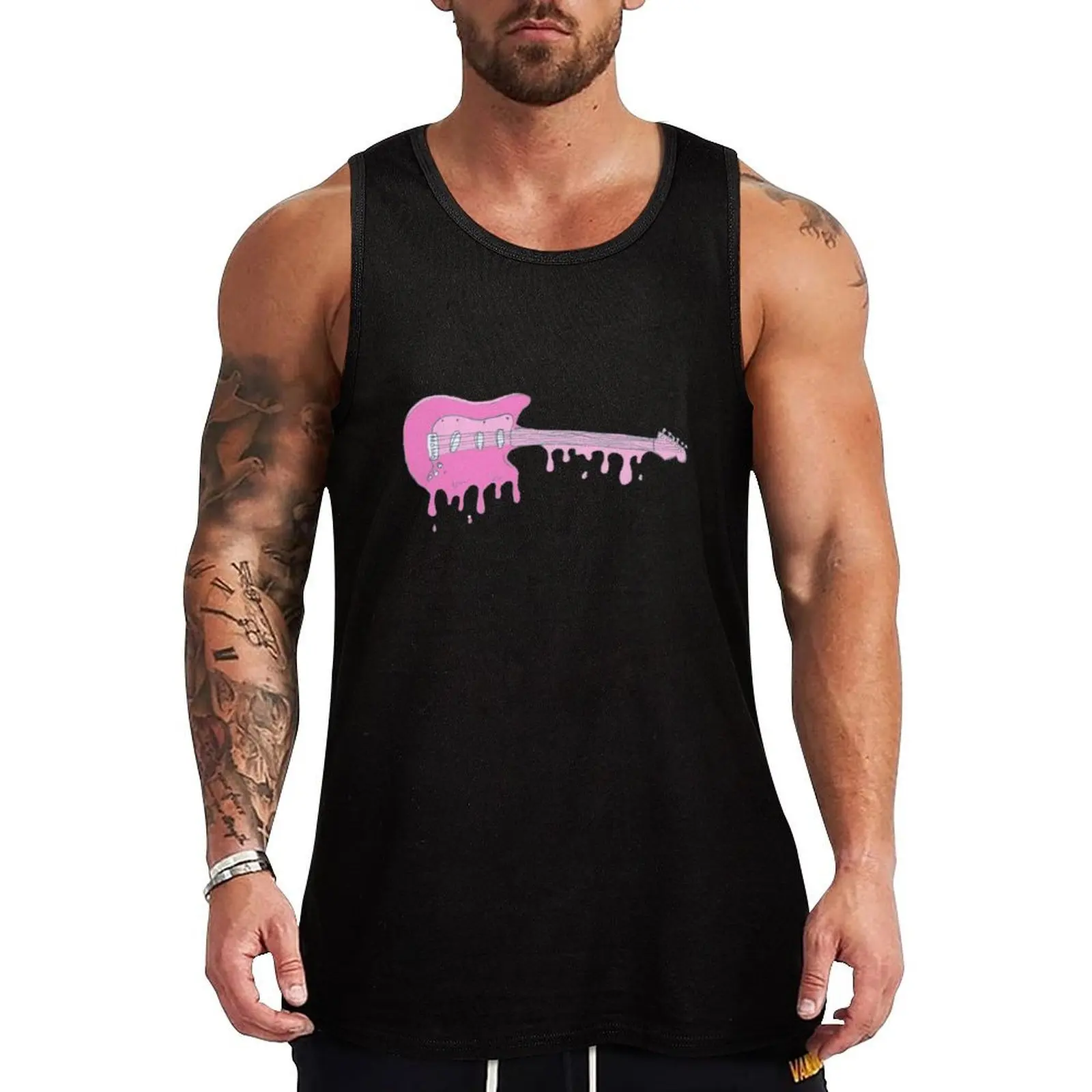

Drippy Guitar Tank Top anime Men's gym clothing Gym clothes