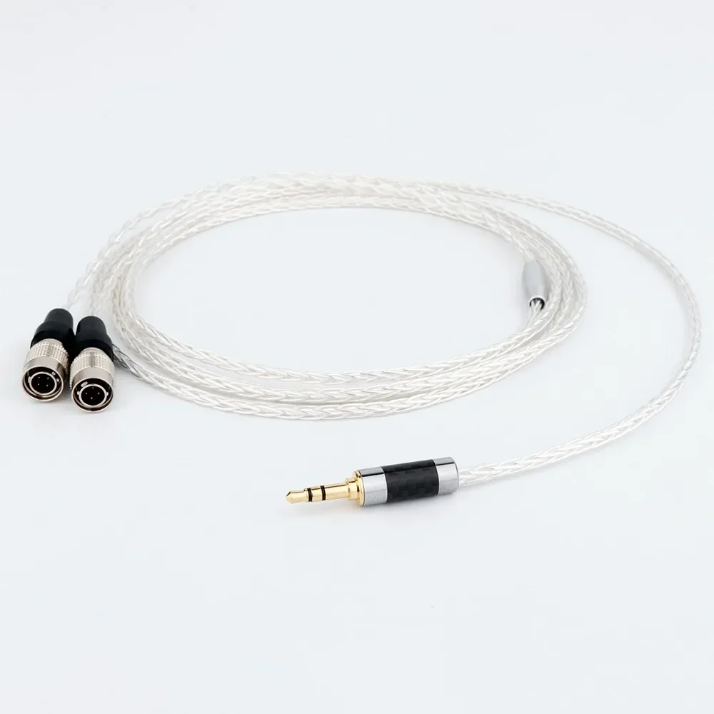 Preffair 1PC OCC Silver Plated Earphone Cable For Mr Speakers Alpha Dog Ether C Flow Mad Dog AEON Headphone