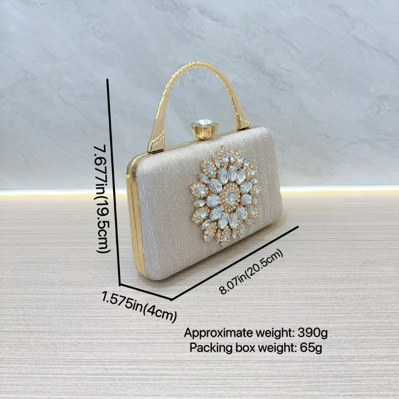 2025 nuevos bolsos de lujo para vestido de noche con diamantes para mujer, bolso para vestido de noche, bolso de concha, bolsos para banquete de boda y fiesta a la moda para celebridades