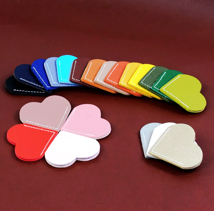 Bookmarker For Books Creative PU Leather Love Heart Reading Book mark Book Page Marker Stationery Supplies Student Bookmark Gift