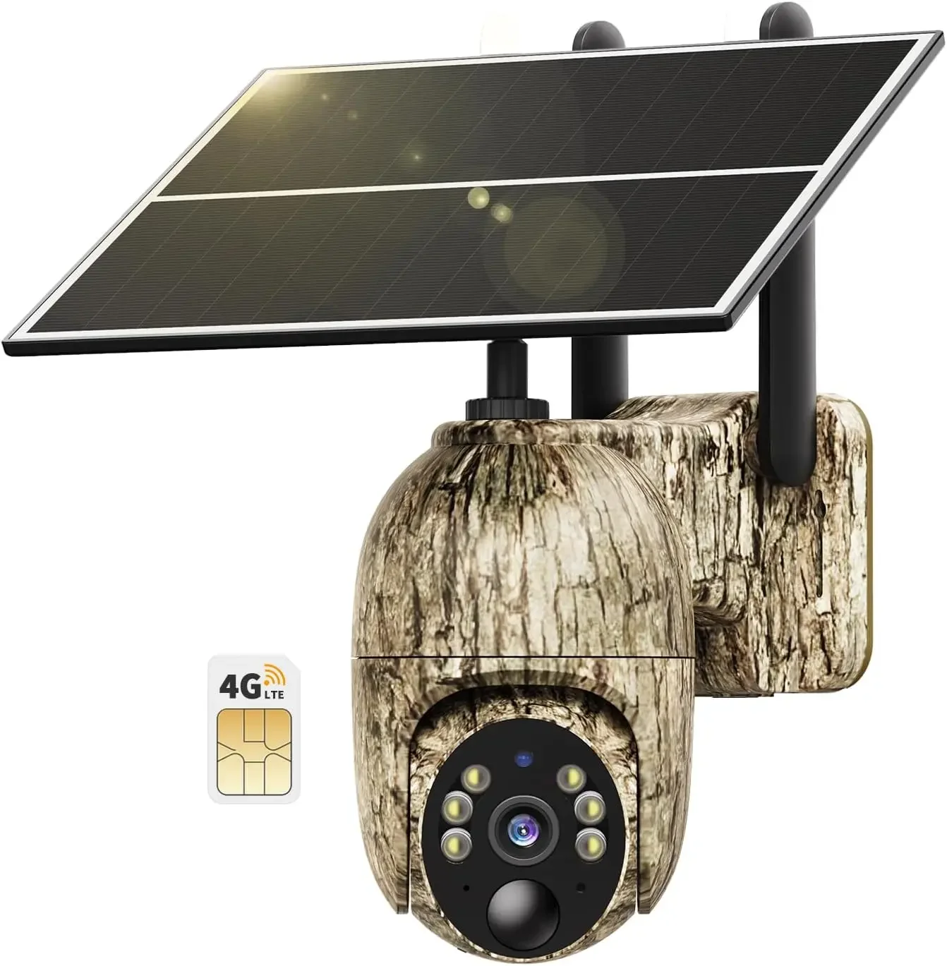 Trail Camera 3rd Generation 4G LTE with Solar Panel, Live Video Game Camera Include SIM Card with 360° Pan Tilt, Motion