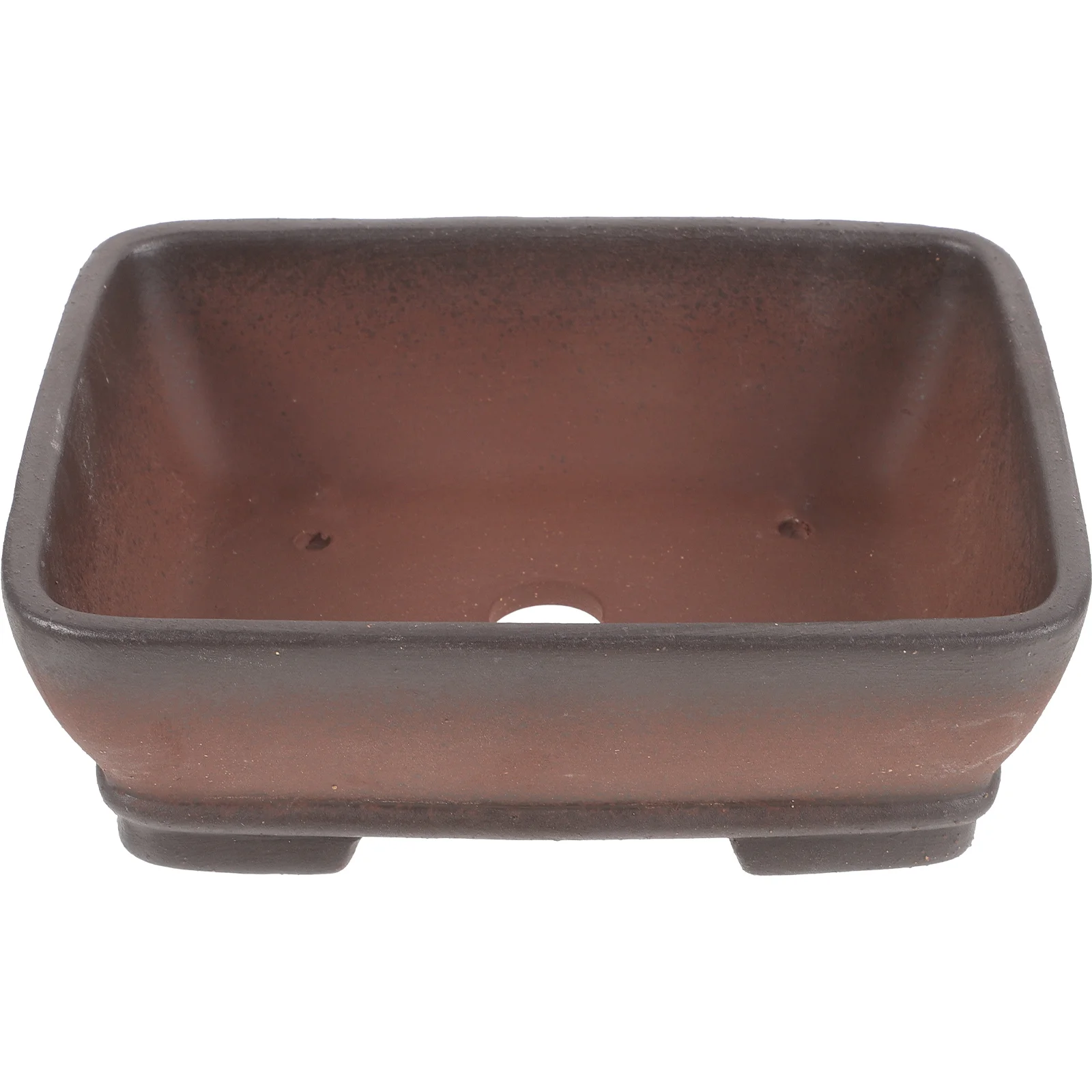 

Special Flowerpots for Orchids Purple Clay Sand Planter Bonsai with Drainage Tray Planting Rectangle