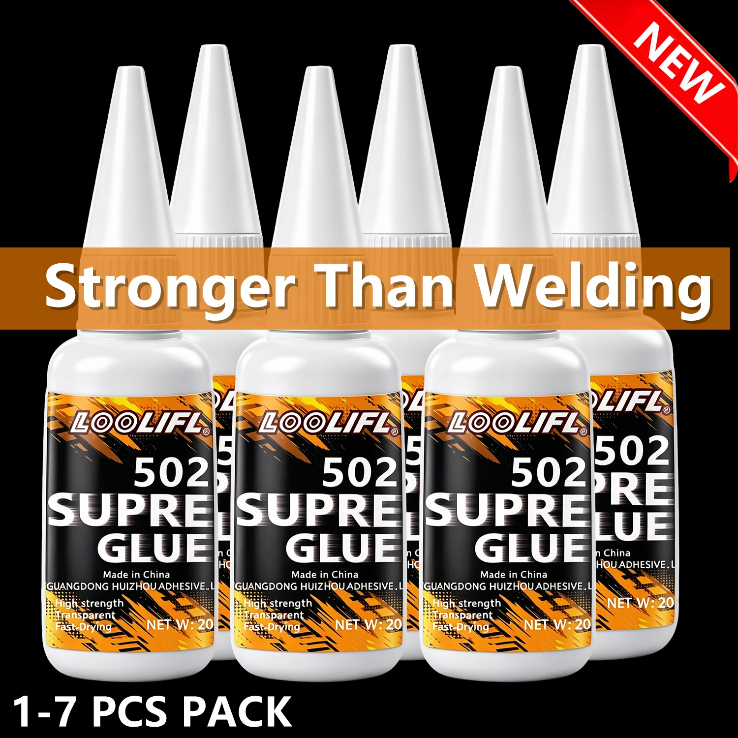 20G Neuer 502 Superkleber Transparent Schnelltrocknender Sofortkleber für Metall, Kunststoff, Holz, Keramik, Modellbau, PVC-Bondierung, Reparatur, DIY-Werkzeug