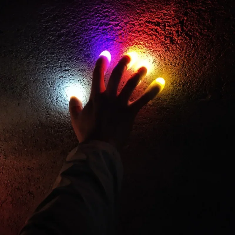 Thumb Finger Light Magic Thumbs Light Toys for Adult Children Magic Trick Props Led Flashing Fingers Halloween Party Favors