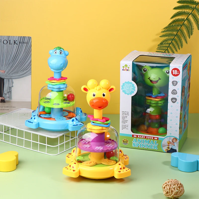 

Детская забавная вращающаяся прыгающая мяч с жирафом, игрушка с бусинами, детская игрушка для раннего образования, тренировка навыков пальцев, детская игрушка Монтессори