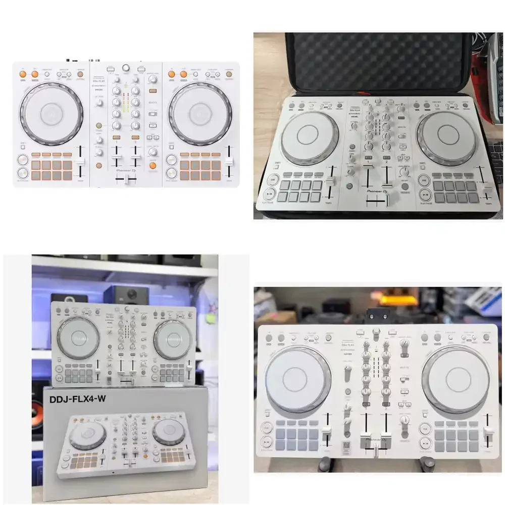 

Pioneer DJ DDJ FLX4 W White, 2-канальный DJ-контроллер, официальная версия, совместимая со всеми платформами, включая Rekordbox, Serato Lite, Djay и другие.