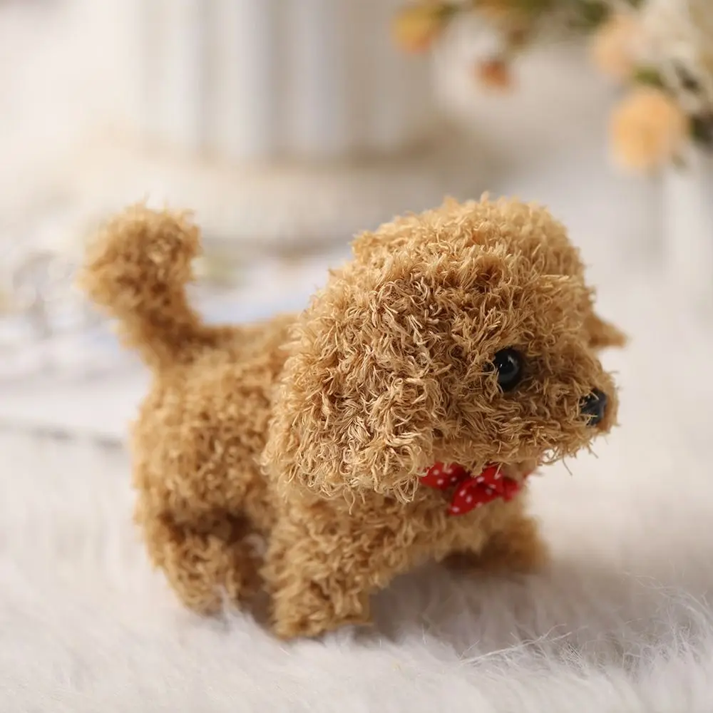 Novo robô filhote de cachorro andando latido simulado filhote de cachorro interativo cauda balançando presente educacional chilren