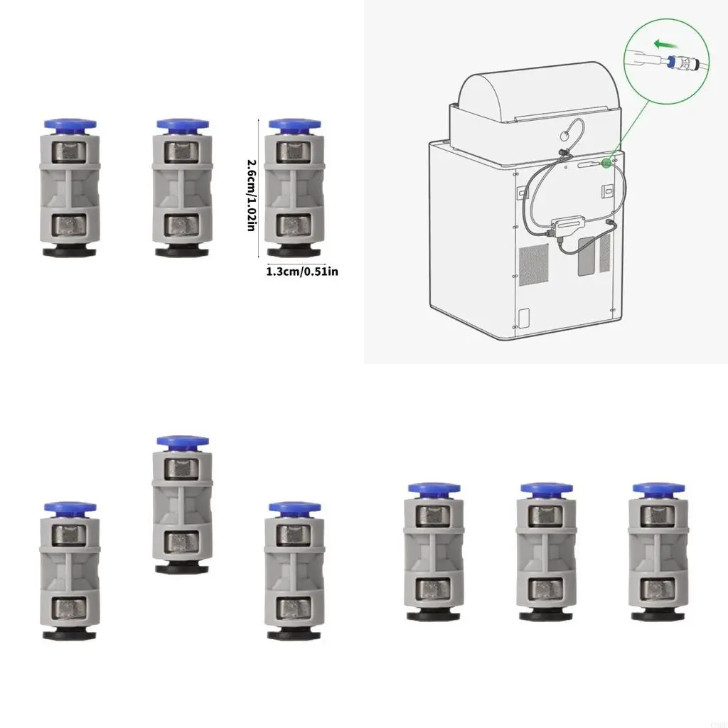 

C90F 3Pcs Printer PTFE Feed Tube PTFE Coupler Replacement Filament Joint Connector