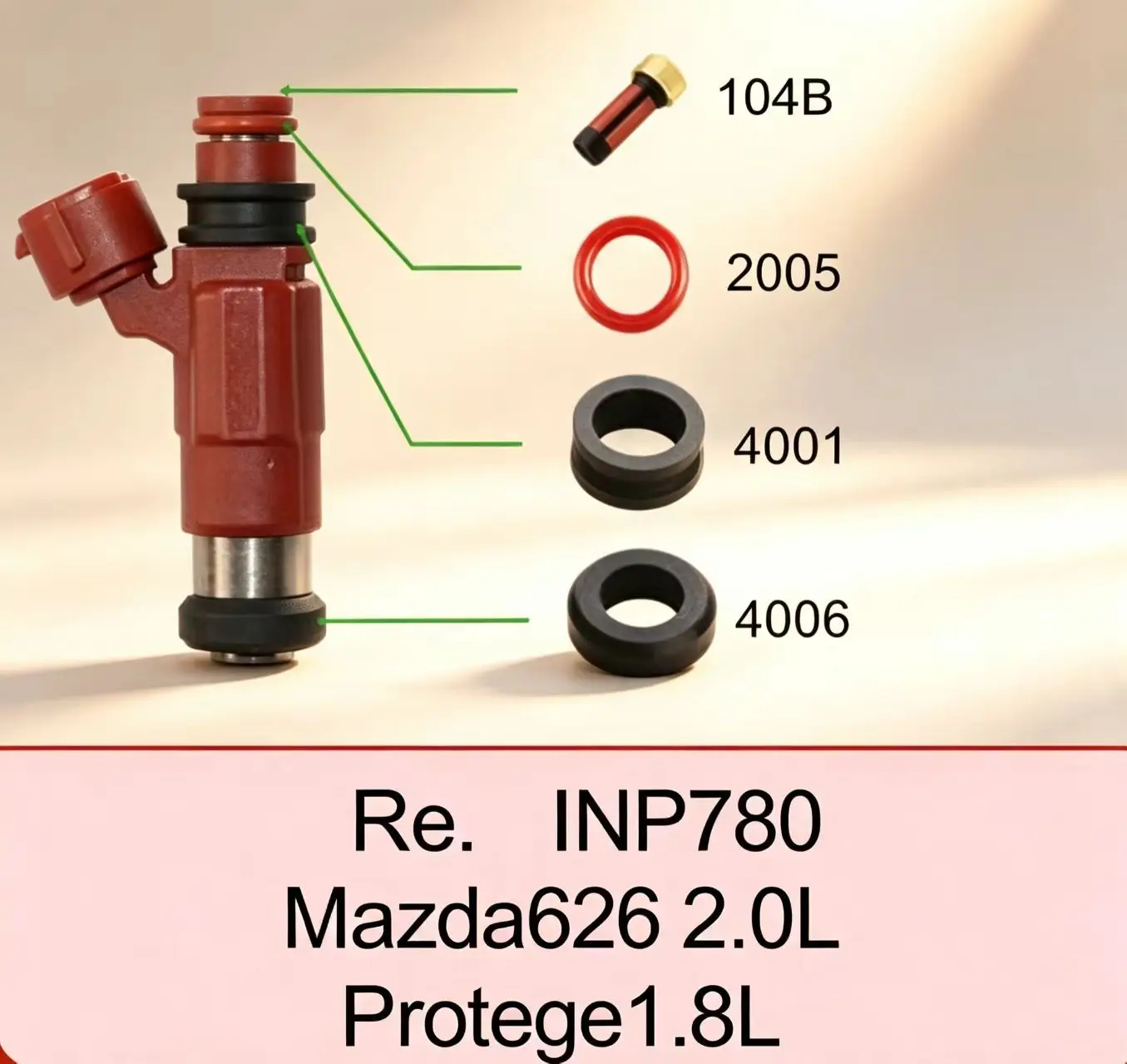 4Sets Cdh240 Fuel Injectors Repair Kits for Chrysler Dodge for Mitsubishi Eclipse 2.0L 2.4L for Mazda 626 2.0L 1.8L (Jlf-Rk021)