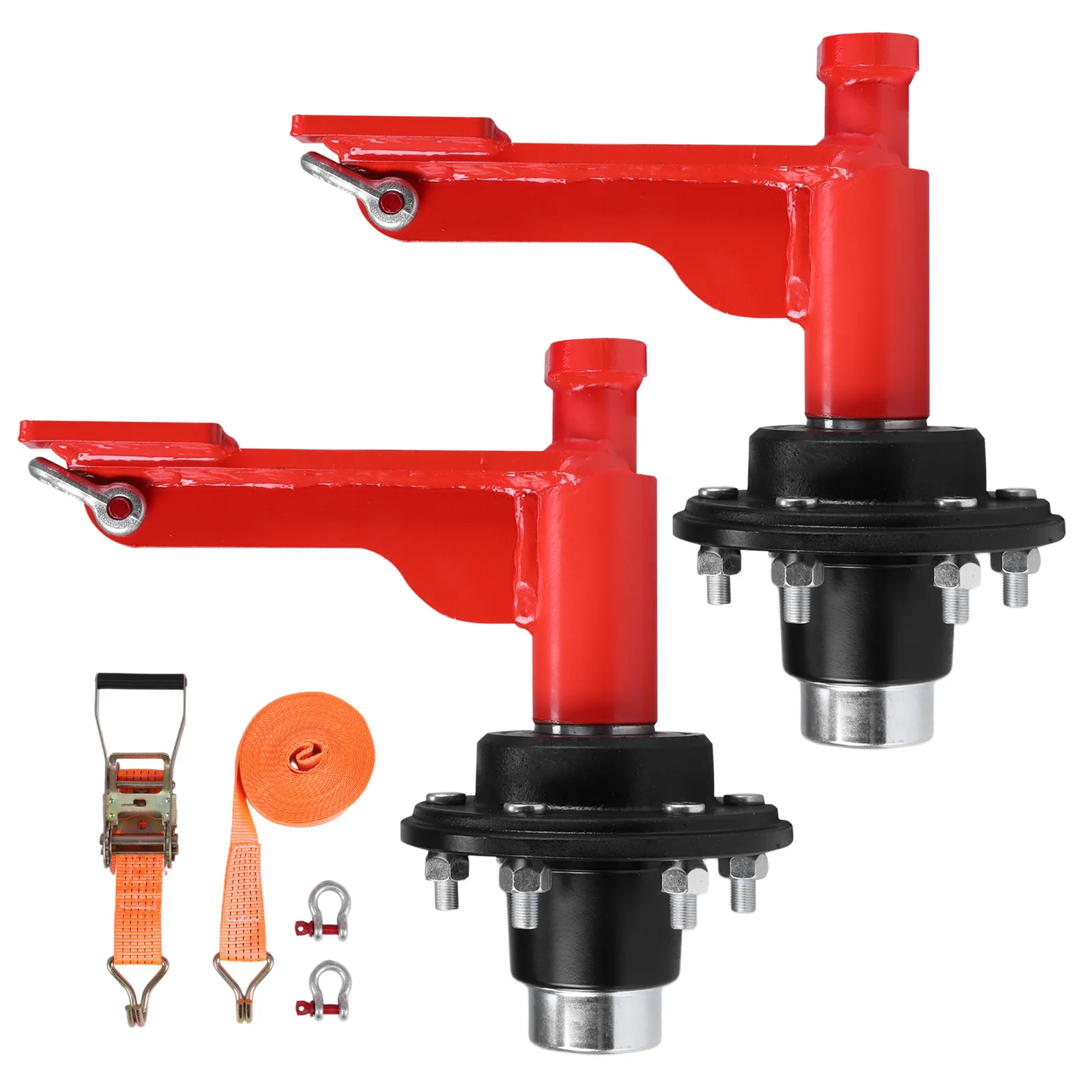 

Комплект из 2 наборов колес для морских контейнеров с 6 креплениями и стяжкой-трещоткой, грузоподъемность 22000 фунтов, для перемещения пустых контейнеров 20-40 футов