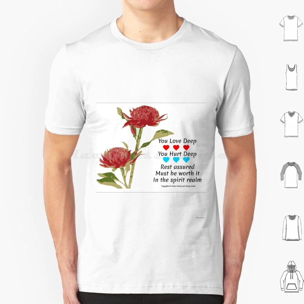 

Spirit Realm T Shirt Cotton Men Women DIY Print Poetry Poetry By Maria Comino Art By Marina Golias Love Hurt Grief Poems