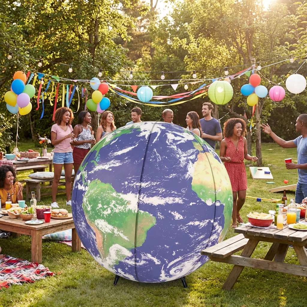 

Большой надувной шар в виде планеты Земля для наземной рекламы, украшения свадеб и вечеринок на заднем дворе