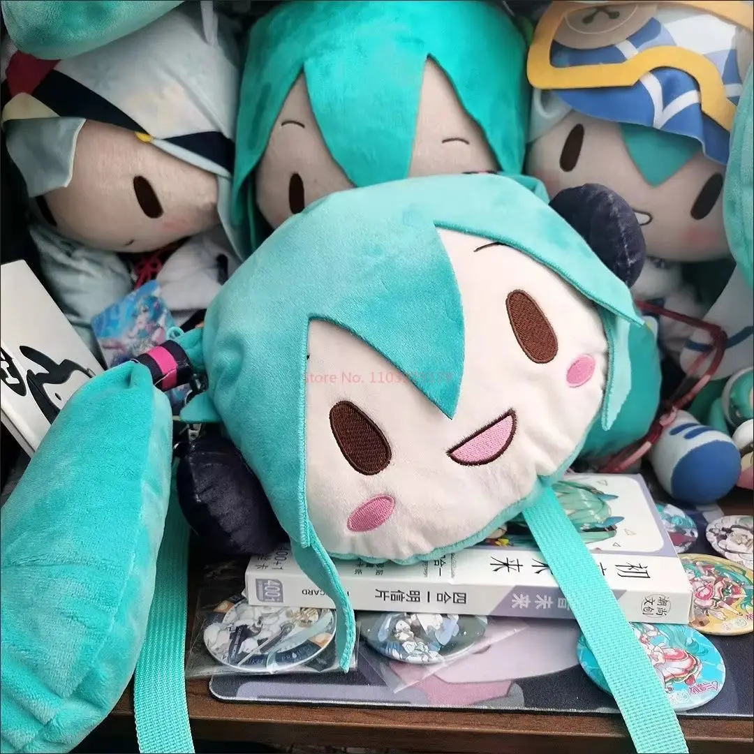 Anime Hatsune Miku Saco De Pelúcia Bonito Saco De Desenhos Animados, Armazenamento De Sorriso Macio, Dor Pequena, Um Saco De Ombro, Colete Ornamento, Presente De Boneca, Novo