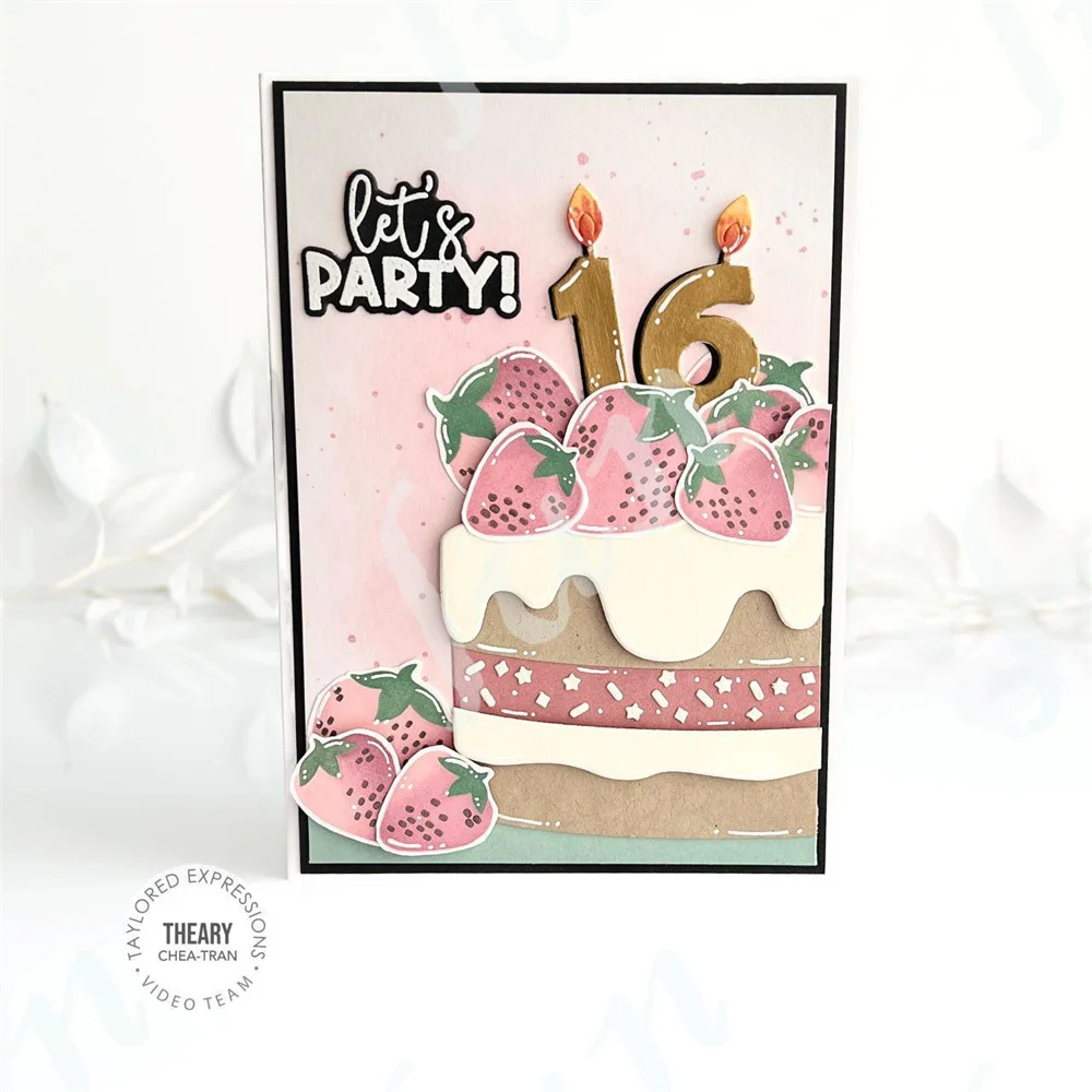 New Metal Dies 2024 Sixteen Candles Die Set Fantastic Birthday Sentiments Stamps and Layered Stencils Set DIY Making Scrapbook