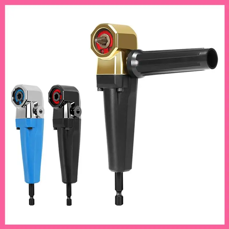 

ABNM 1 PCS 90° Right Angle Extension Driver Screwdriver Hex Wrench Drill Bit Socket Holder Power Tool Black