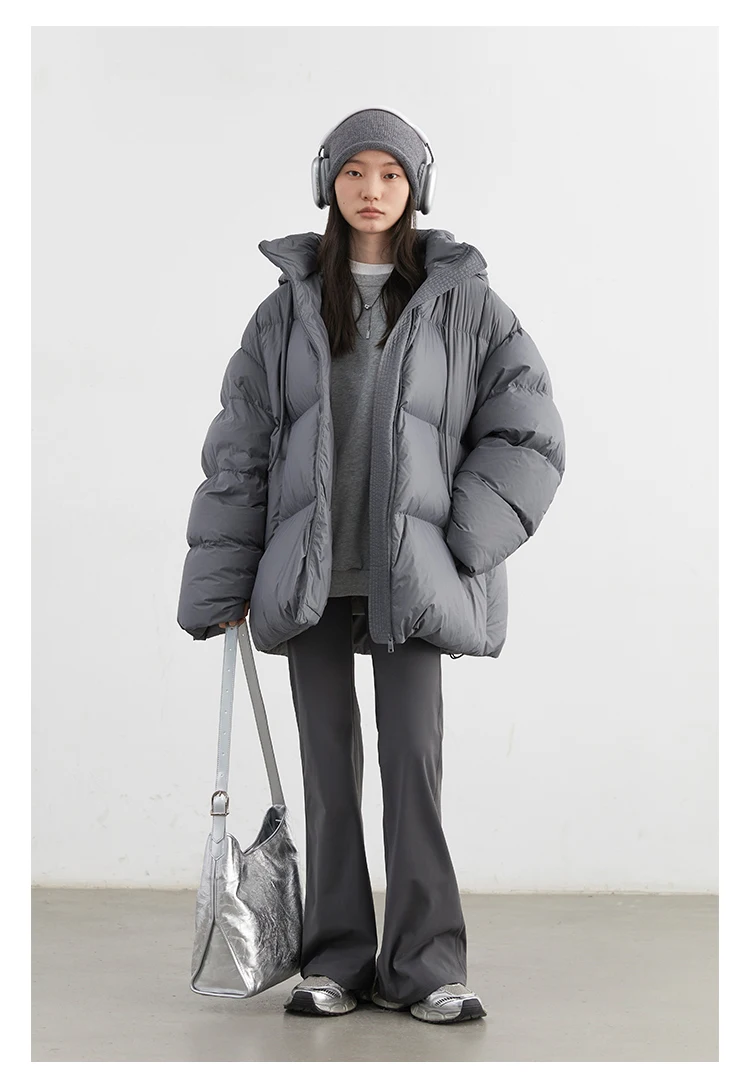 CHIC VEN Women Down Coats Solid Loose New Hooded 90 White Duck Down Down Jacket Puffs Female Outerwear Autumn Winter 2026