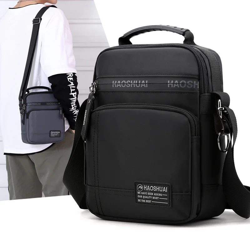 Bolso de hombro de ocio para hombre, bandolera multifuncional para exteriores, maletín pequeño