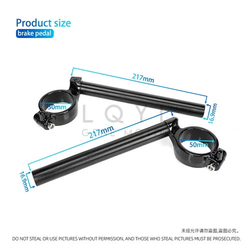 Imagen 2 del producto Manillar con Clip para tubo de horquilla de motocicleta, empuñaduras de barra, Clip Ons para Suzuki, copia Original GSXR1000 2009 2010 2011 GSXR1000, 50mm