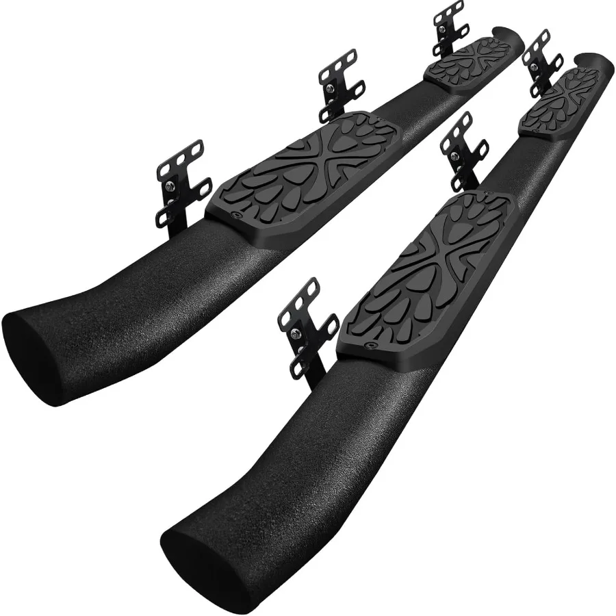 

3,5-дюймовые подножки овальной трубки для Dodge Ram 1500 Crew Cab 2019-2026 гг., новый кузовный стиль, углеродистая сталь, черные боковые ступеньки грузовика