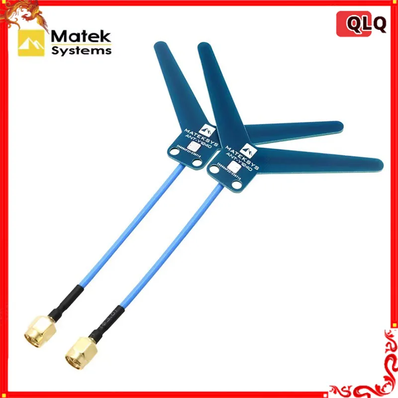 2PCS Matek Systems ANT-Y1240 1.2Ghz 1.3GHZ 3dBi DIPOLE FPV Antenna for RC Drone Airplane Goggles Monitor Transmitter Receiver