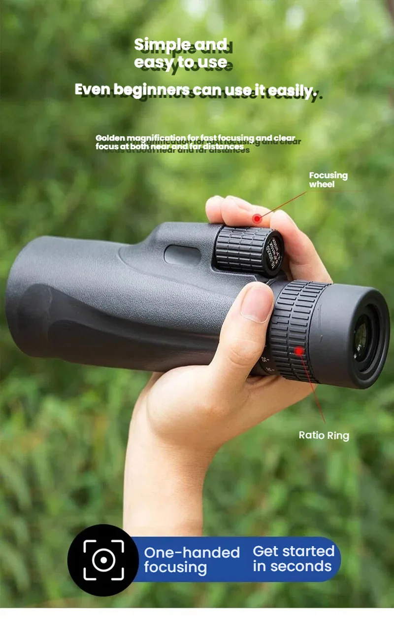 10-30x50 Zoom Monokular-Teleskop Tragbares 2000M Langstrecken-Leistungsstarkes Teleskop für Jagd Sport Outdoor Camping Reisen – Detail 4