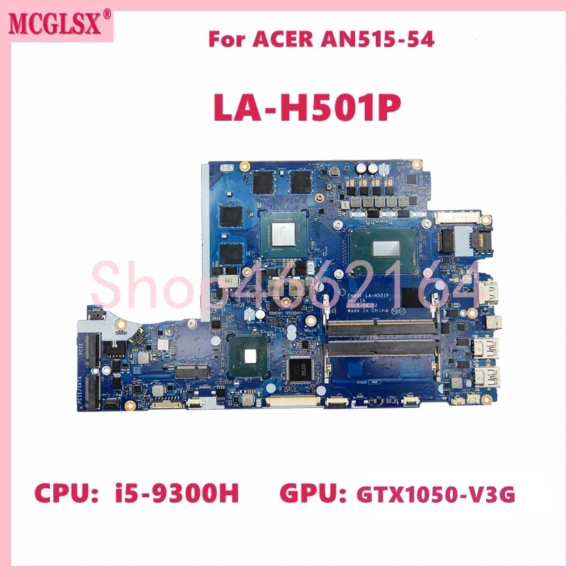Placa base para portátil LA-H501P con CPU i5 i7 de 9.ª generación y GPU GTX1050-V3G para ACER AN715-51 AN515-54 A715-74G