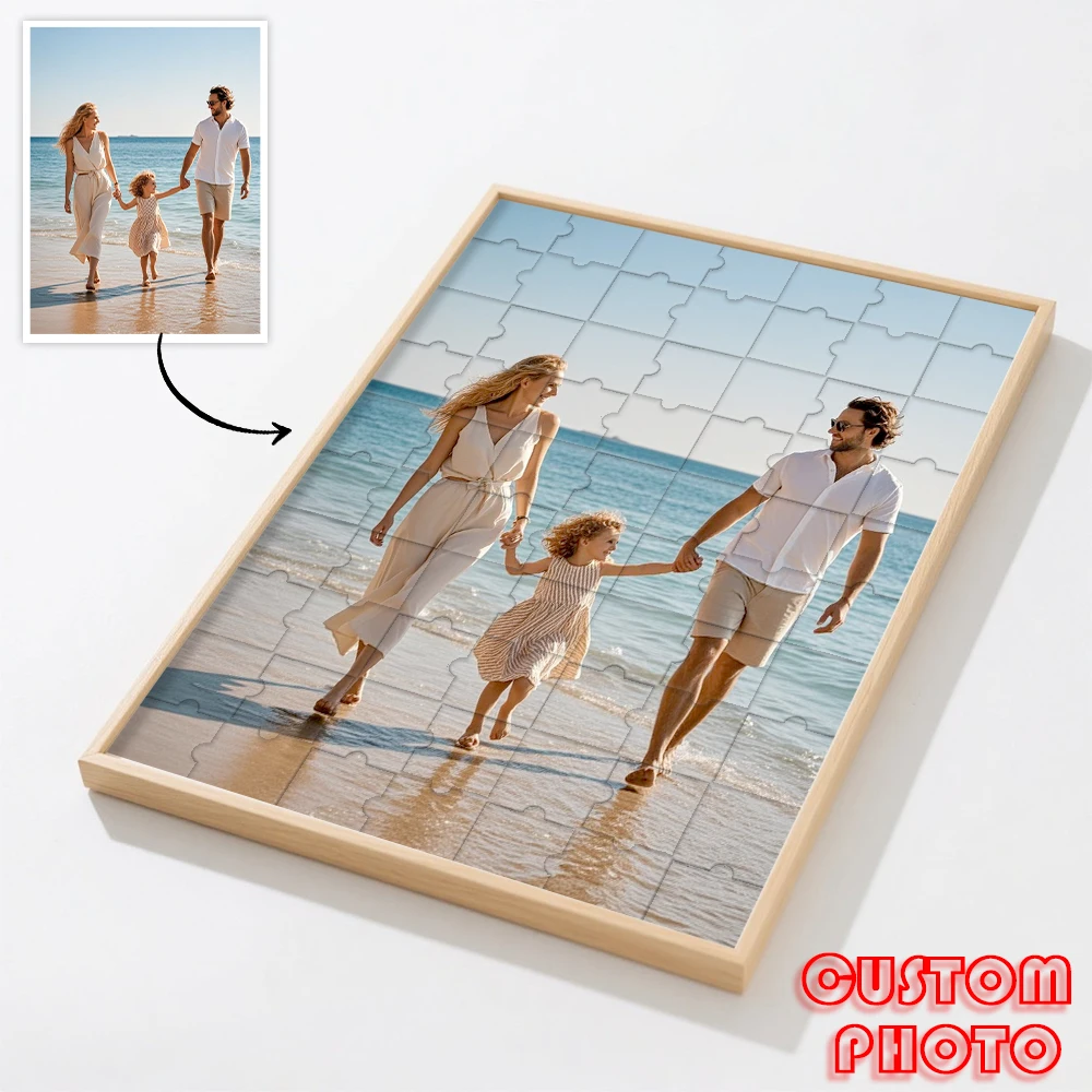 【Custom】Framed Wooden Puzzles, Custom Graduation Photo Puzzles as Gifts, Personalized, Multiple Color Sizes Wooden Frames, Gifts