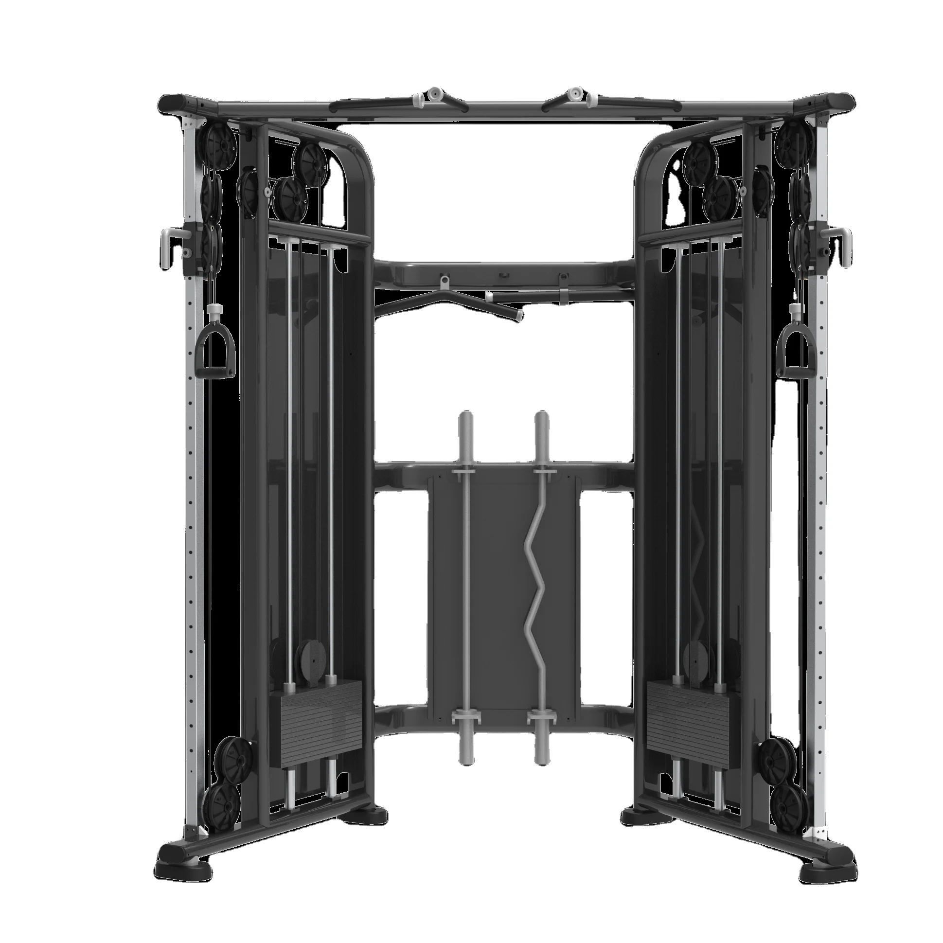 

Multi Functional Trainer Adjustable Cable Crossover Strength Training Rack Gym Equipment