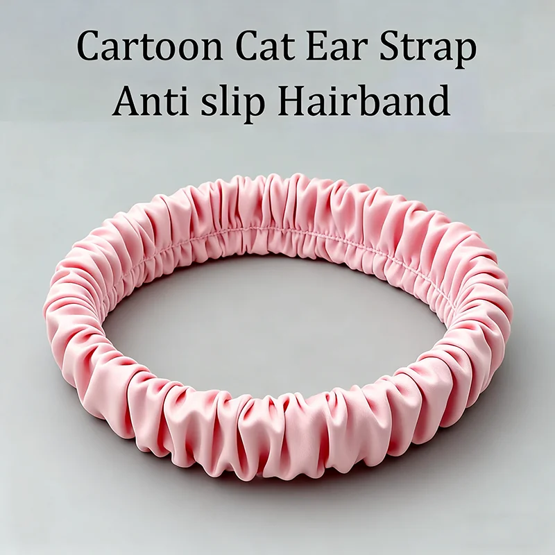 부드러운 플러시 고양이 코랄 헤어밴드 귀여운 헤어 리본 여성용 세안 메이크업 밴드 소녀 액세서리 헤어드레싱 헤어밴드