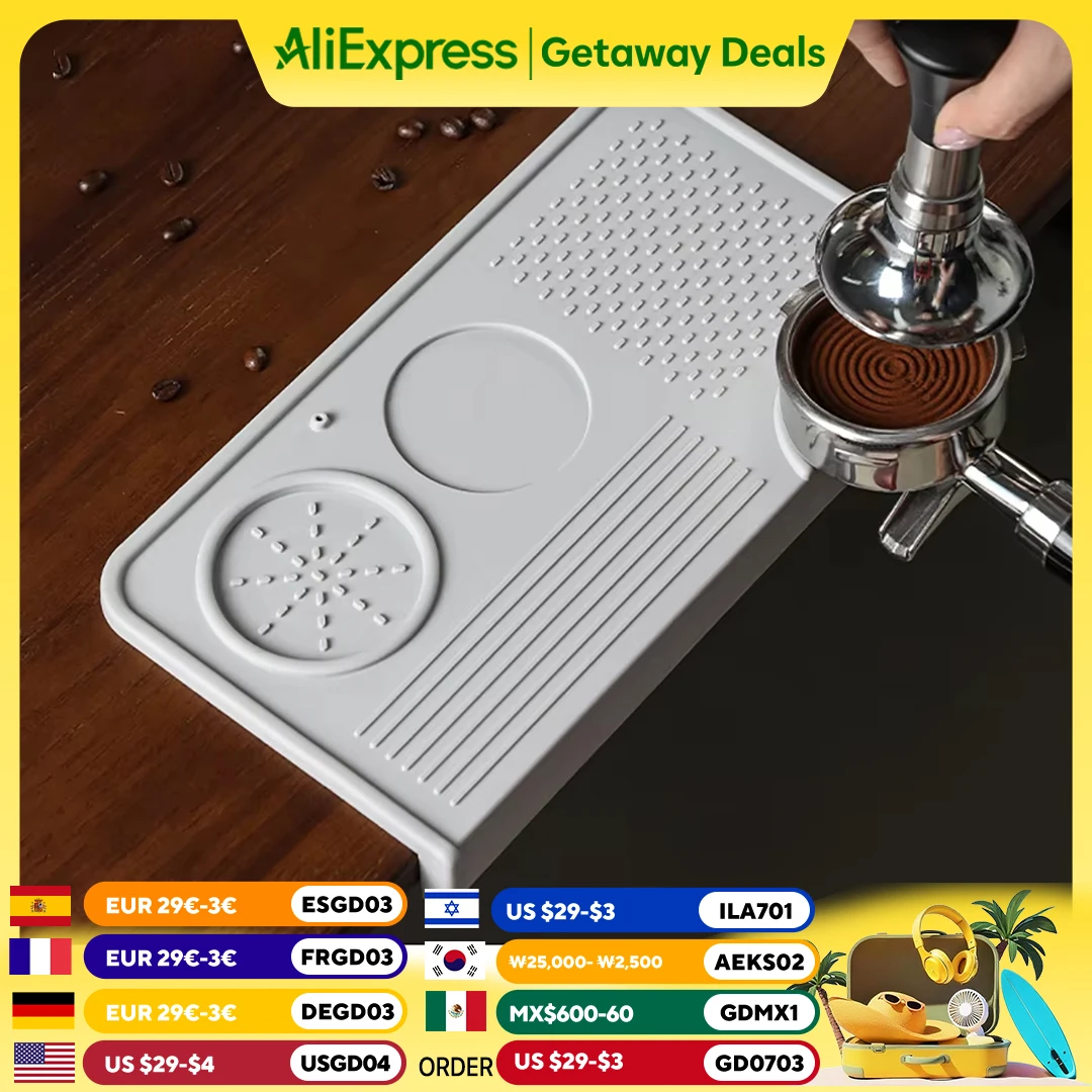

Coffee Tamper Mat Station Stand Portafilter Holder Support Base Rack Walnut Wood For 51MM 54MM 58MM Espresso Accessories Barista