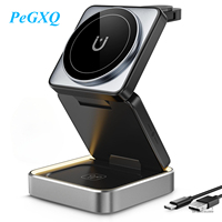 Wireless Charger 3-in-1,Portable Travel Foldable Charger Aluminum Stand for iPhone 15 14 13 12 Pro Max Plus Watch & Airpods