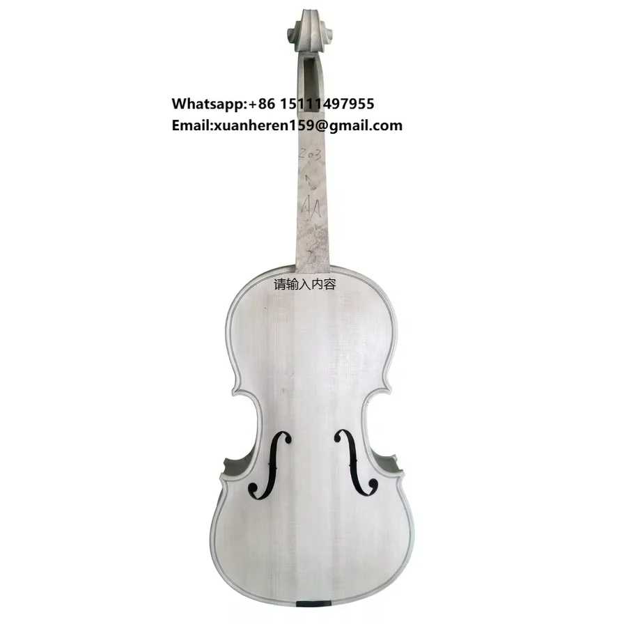 MiaoSenGuang BCP Violin Solid Maple Handmade Old Aged Wood Luthier Project Unfinished Instrument