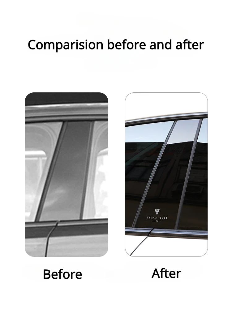 For Changan Deepal L07 2022 2023 S07 B Pillar TPU Protective Film Anti-Scratch Window Pillar Sticker Car Exterior Accessories