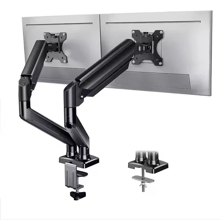 Dual Monitors Stand Adjustable Spring-loaded Desktop Stand Rotation, Stand Mounting Base