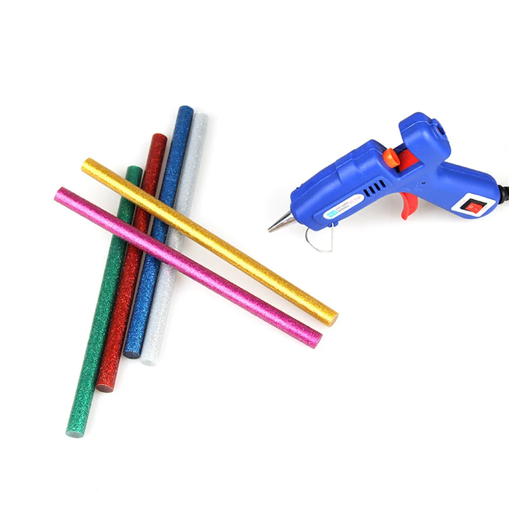 100pcs Hot Melt Glue Sticks 7X100Mm Colorful Resin Adhesive Rods For Diy Craft Wood Plastic Bonding Fast Strong Sticks Hot Glue