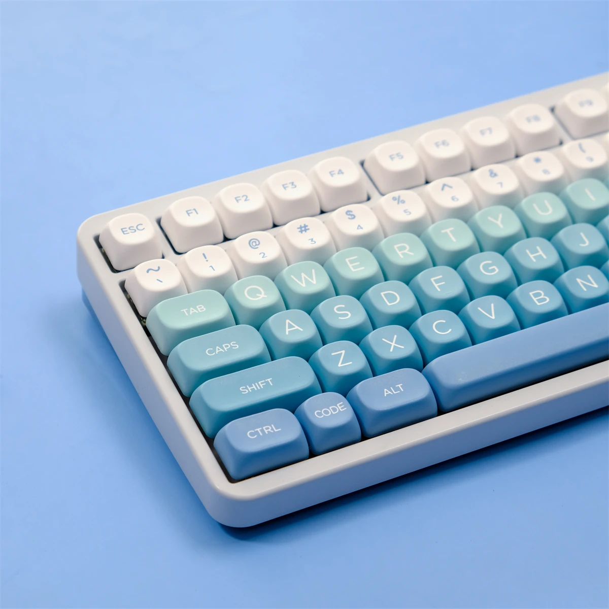 kbcaps keycaps gradiente azul 126 teclas pbt sublimacao dye keycaps perfil moa para switches mx teclado mecanico 01