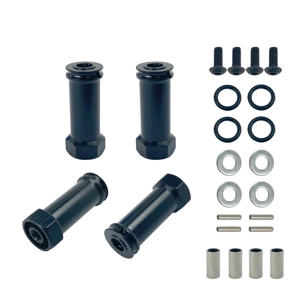 4Pcs Aluminum 12mm Hex Wheel Hub Drive Adapter Long 30mm Adaptor Extension Combiner For 1/12 RC Car Crawler Wltoys 12428 12423