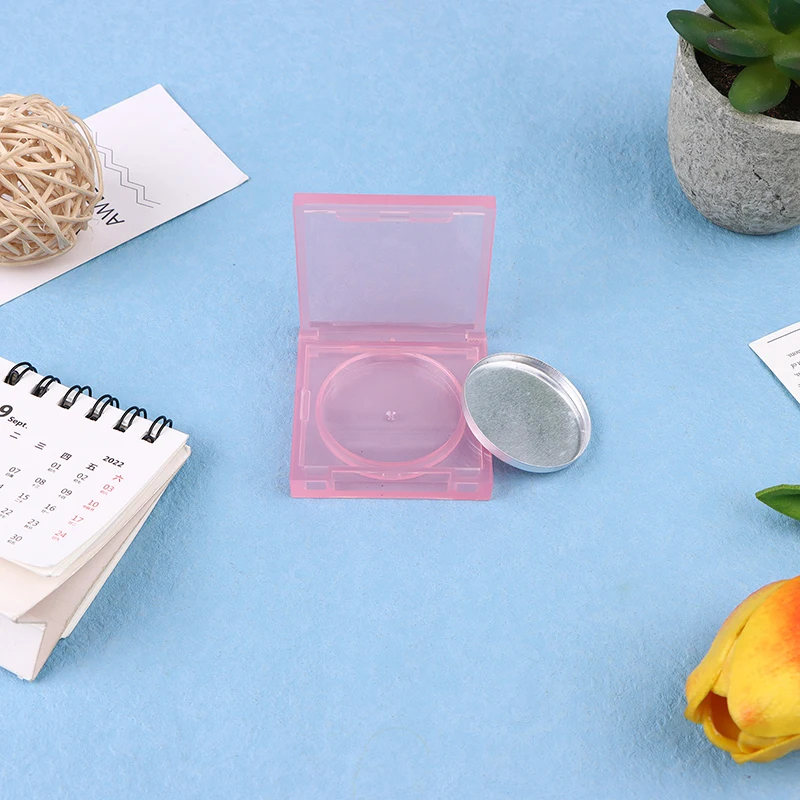 Empty 36.3mm Inner Diameter Single Hole Square Transparent Highlight Box Blush Case Concealer Box Cosmetic Replacement Box