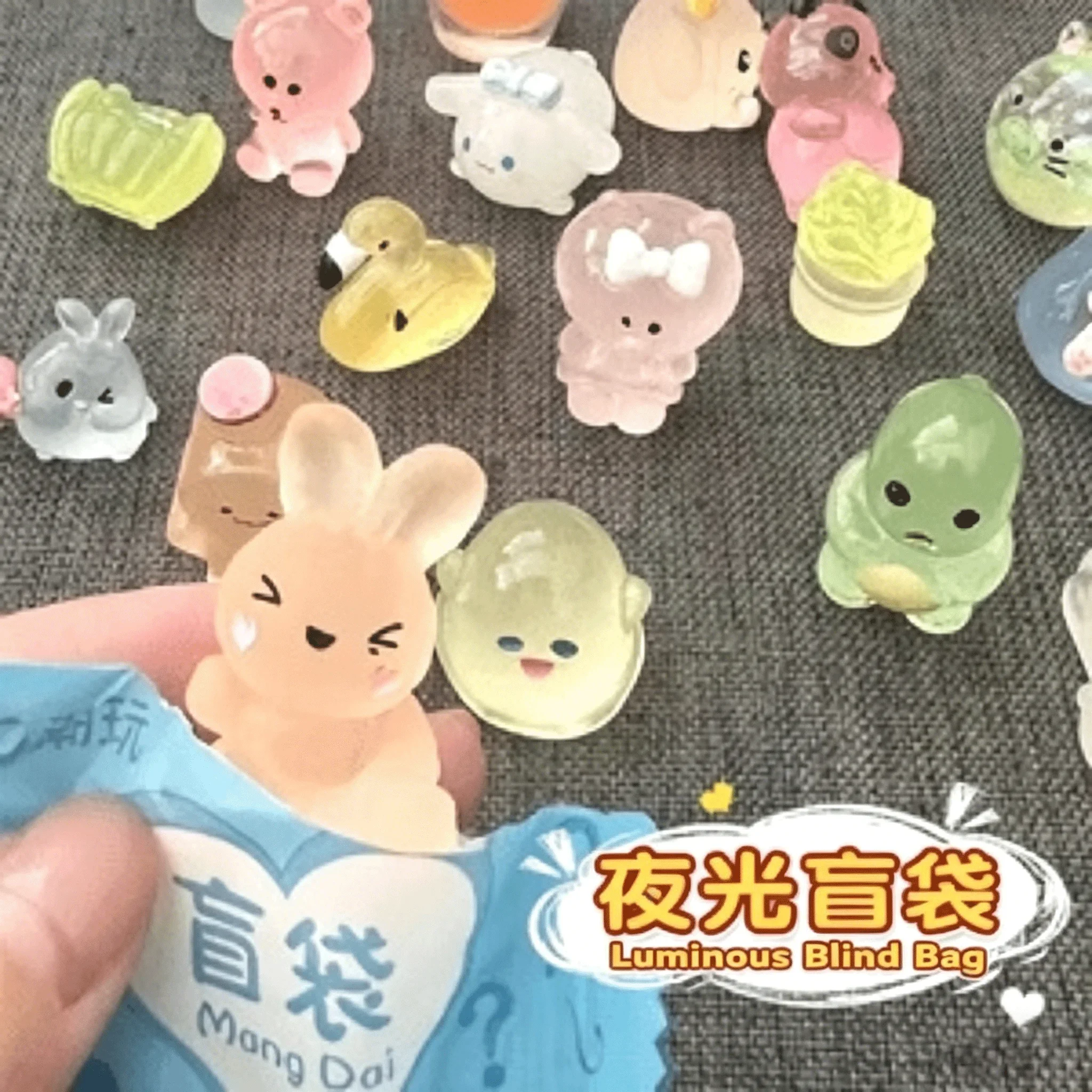 Leuchtende Mini-Tier-Blindbags: Kawaii im Dunkeln leuchtende Figuren, Modell-Überraschungstüten, niedliche Harz-Deko, Geburtstagsgeschenke – Detail 2